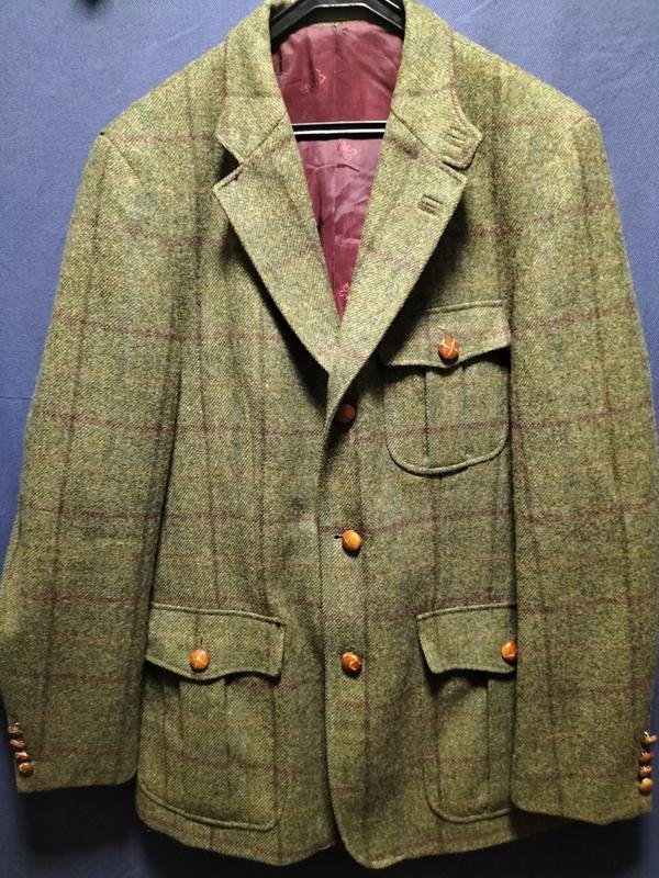 Мужской American Vintage Пиджак Зелёный Твид L