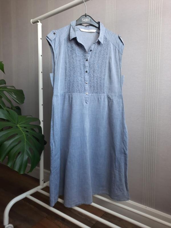 Women Custommade Dress Navy Cotton 34
