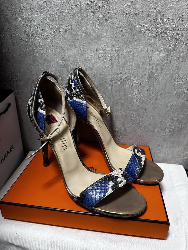 Damen Ballin Absätze Marineblau Leder 39.5