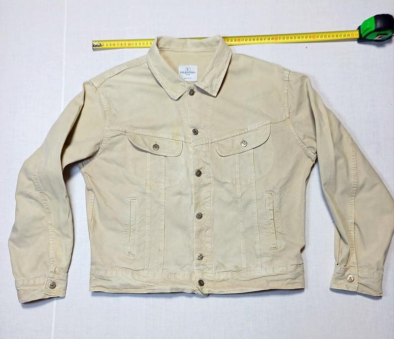 Men Valentino Jacket Beige Denim 44 / XXL / 52