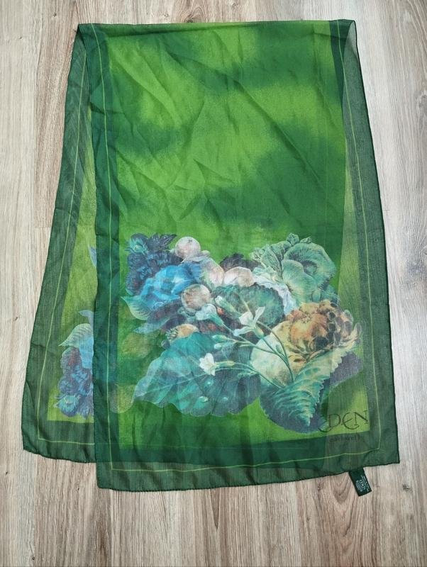 Unisex Cacharel Scarf Green Polyester One size