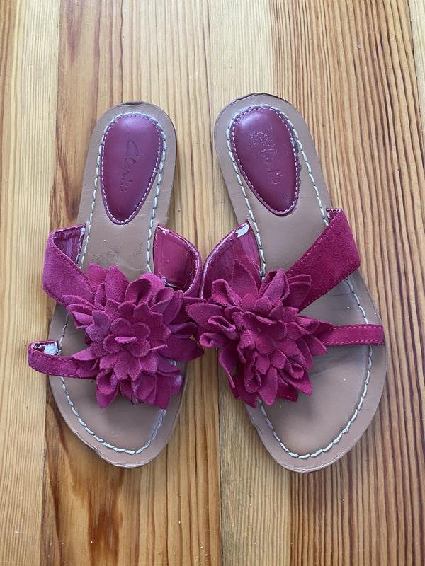 Donna Clarks Infradito Rosa Pelle 35