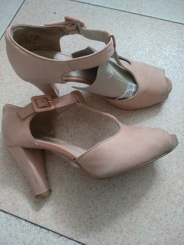 Donna Clarks Tacchi Rosa Pelle 36.5