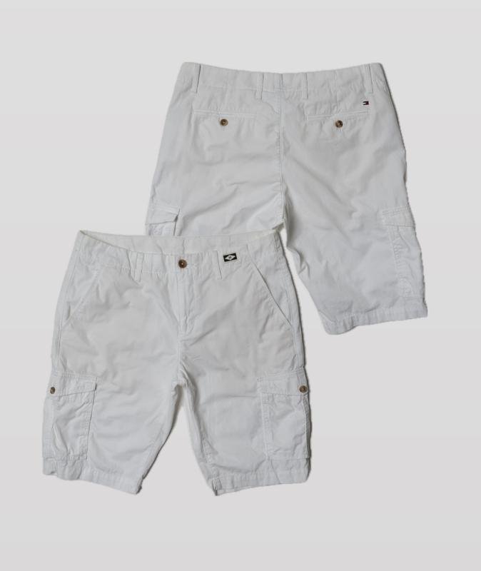 Uomo Tommy Hilfiger Shorts Bianchi Cotone 33