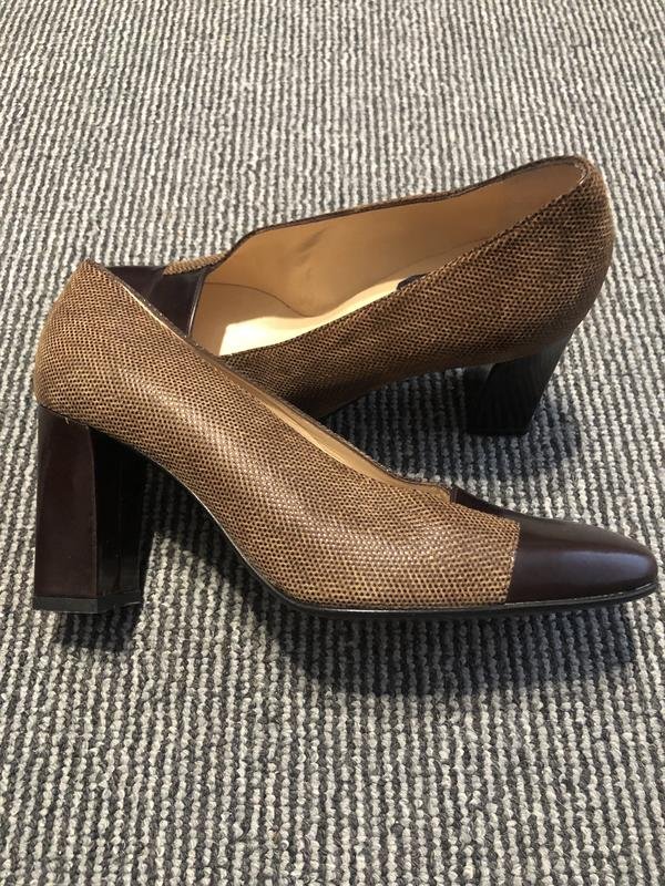 Damen Ballin High Heels Braun Leder 35