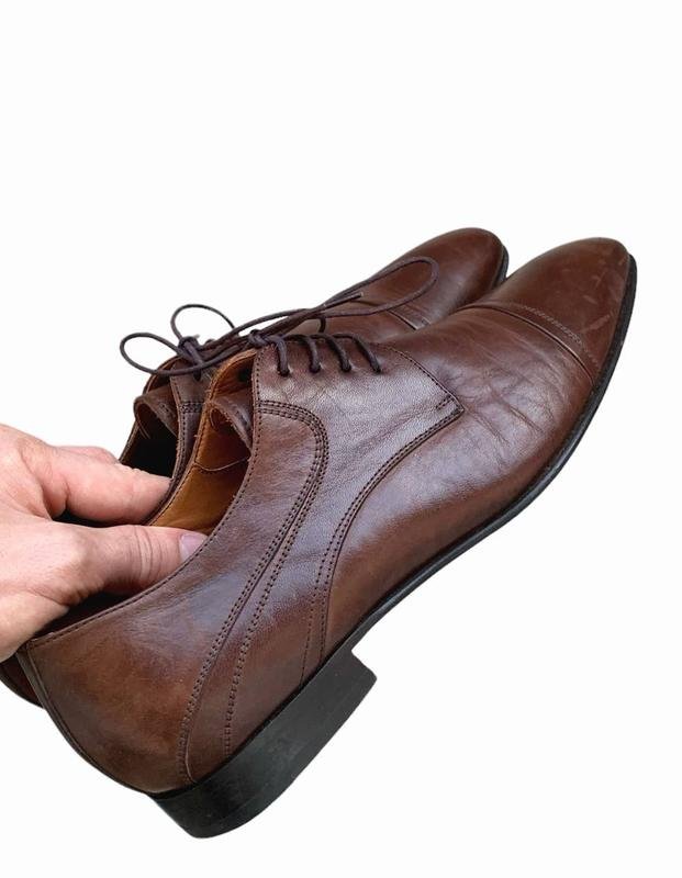 Men Navyboot Heels Brown Leather 41