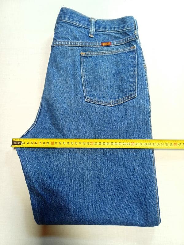 Men Vintage Rustler Jeans Navy Denim 36 / XL / 50