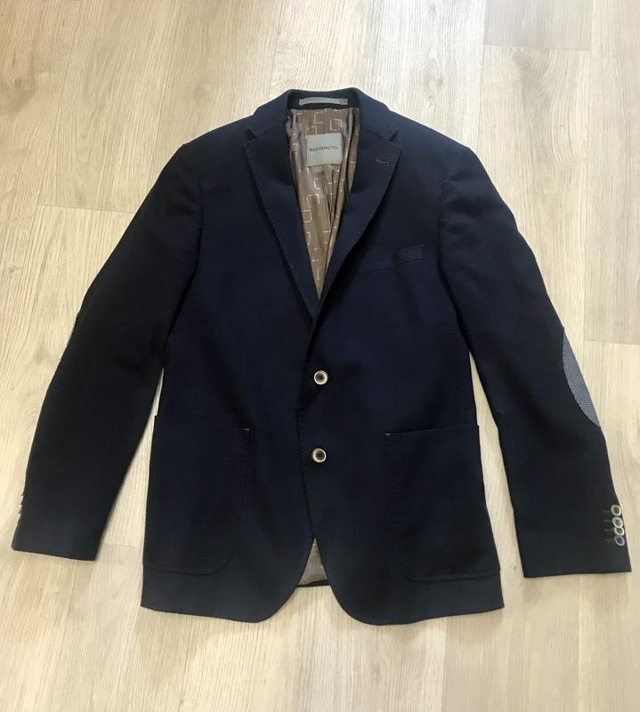 Men Benvenuto Blazer Navy Viscose 38 / M / 46