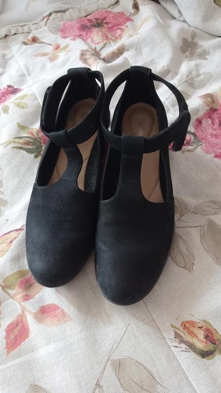 Donna Clarks Tacchi Nero Pelle 37.5