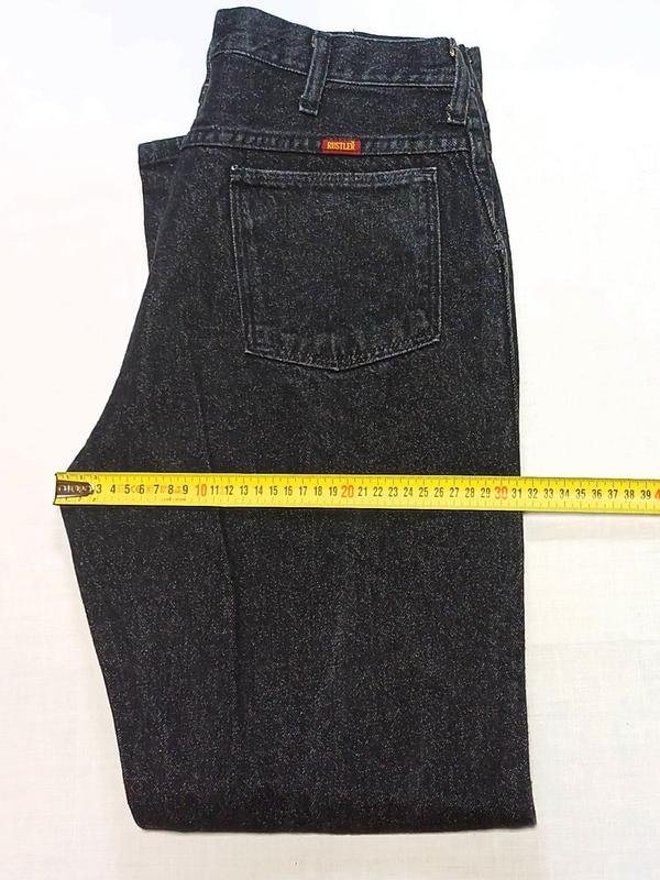 Homme Vintage Rustler Jeans Noir Denim 33 / L / 48