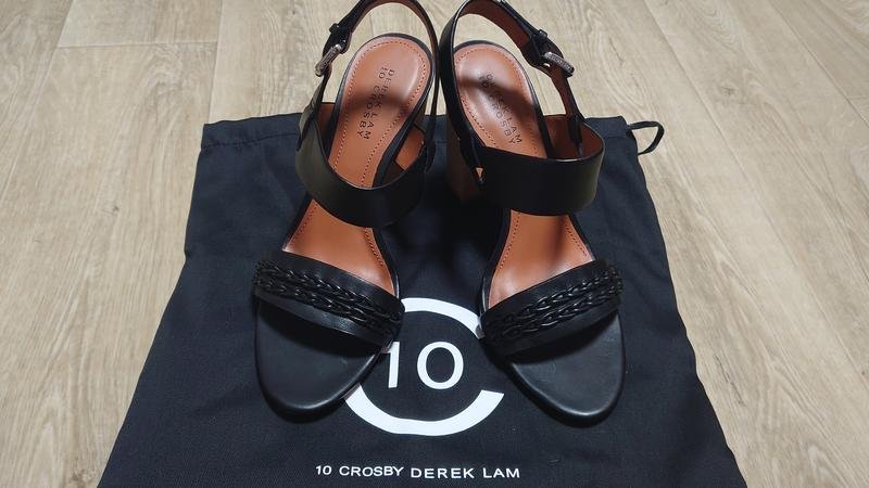 Femme COS Talons Noir Cuir 35