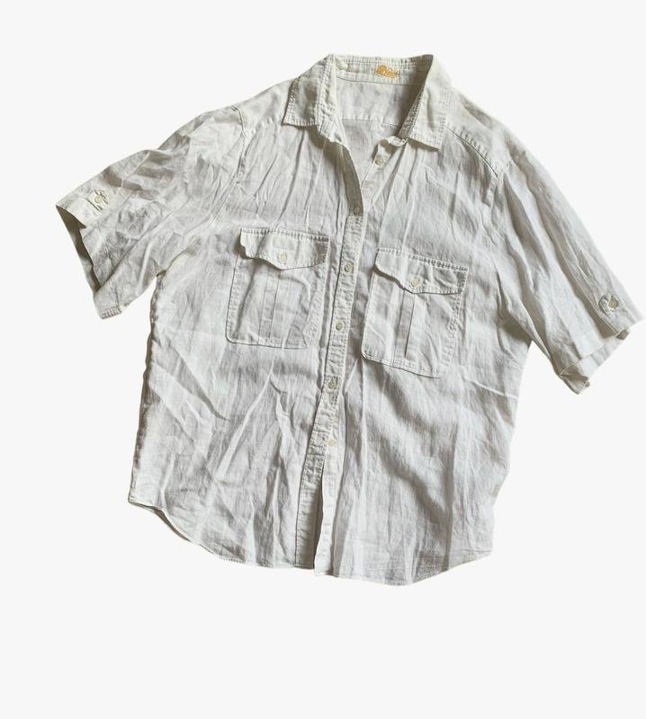 Женская Van Laack Рубашка Белая Лен-Хлопок 38 / M