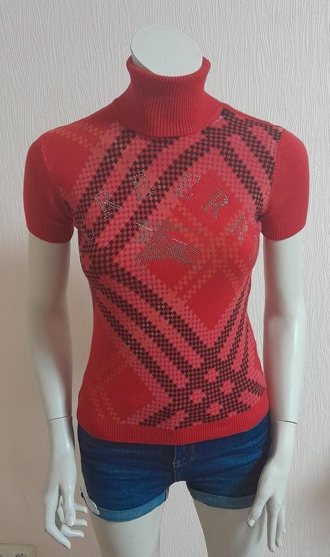 Damen Burberry Pullover Rot Baumwolle 36