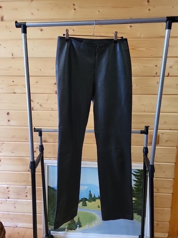 Женские Incotex Брюки Чёрные Кожаные 36 / S / 44