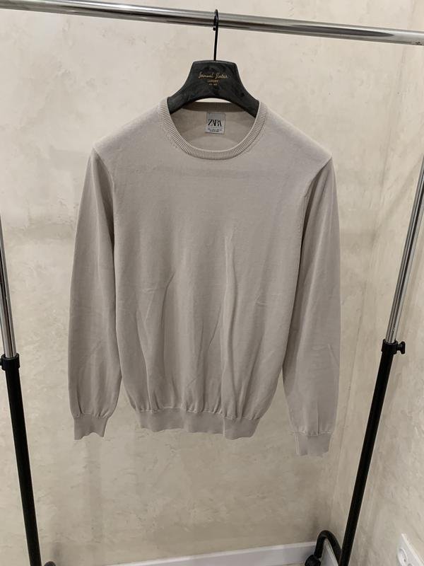 Homme ZARA Pull Beige Coton 36 / S / 44