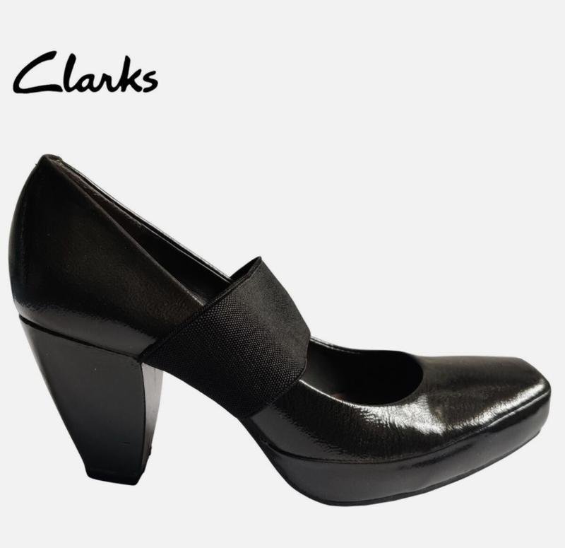 Donna Clarks Tacchi Grigio Pelle 40