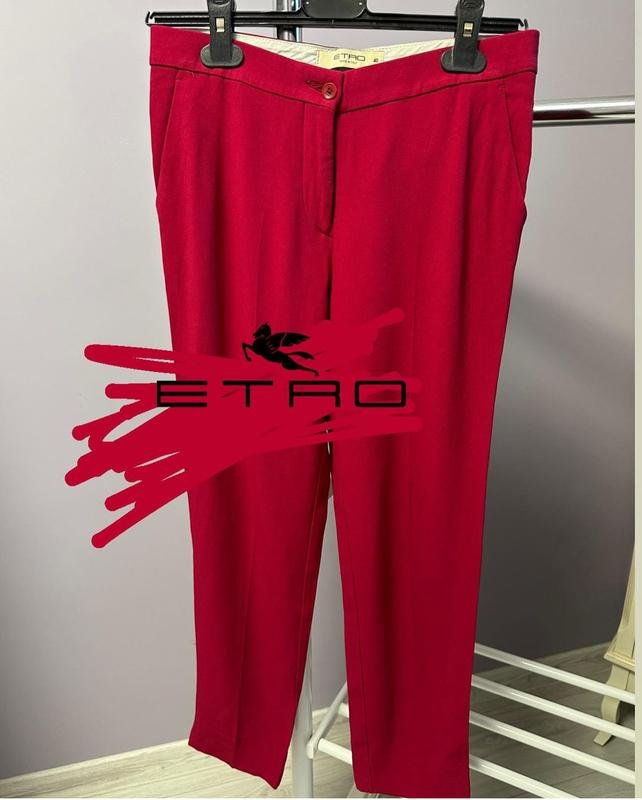 Damen Etro Hose Burgunder Viskose 40 / L / 48