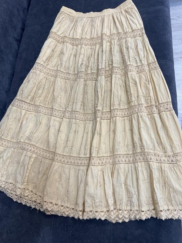 Женская Canali Юбка Бежевый Хлопок 38 / M / 46