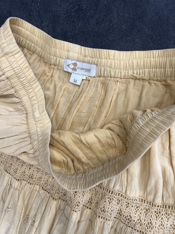 Женская Canali Юбка Бежевый Хлопок 38 / M / 46