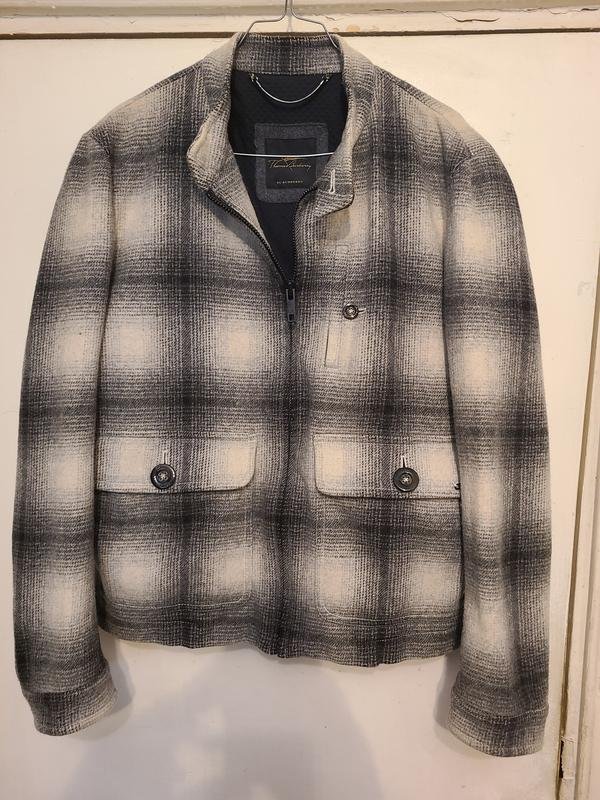 Men Burberry Jacket Multicolor Wool 38 / M / 46