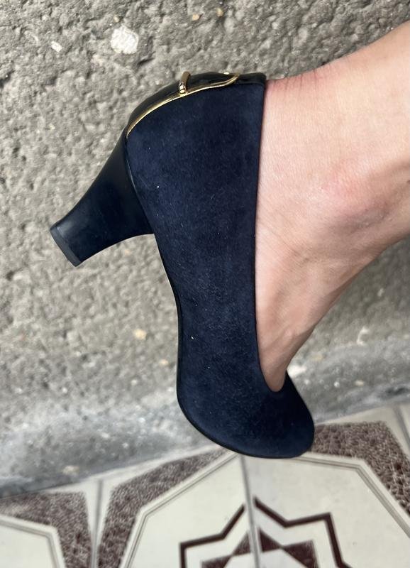 Women Gabor Heels Navy Suede 36
