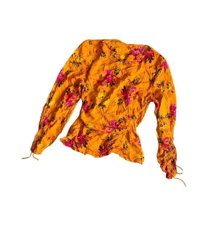 Женская ZARA Блуза Оранжевая Вискоза 36