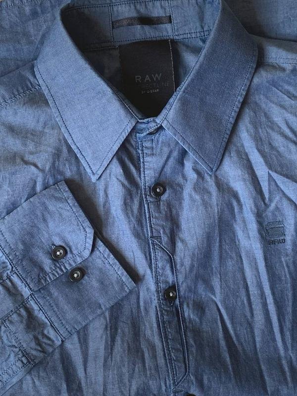 Men G-Star Raw Shirt Navy Cotton 36 / S / 44