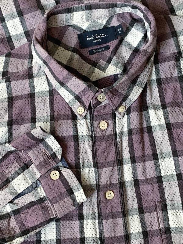 Men Paul Smith Shirt Purple Cotton 40 /L / 48