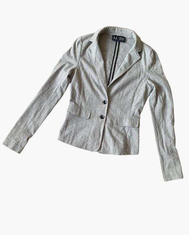Femme Armani Jeans Blazer Gris Coton 38 / M / 46