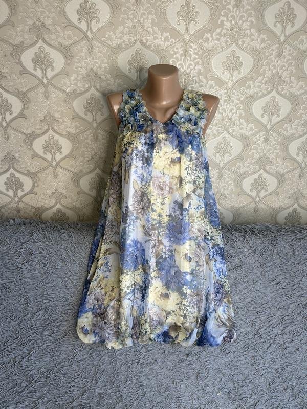 Donna Chloé Abito Blu Chiffon 38 / M / 46