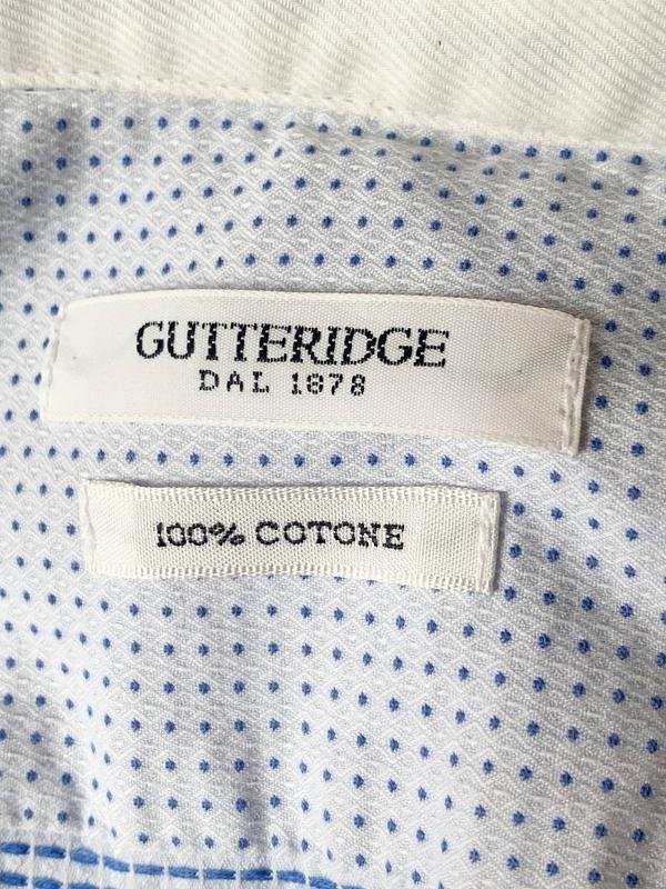Men Gutteridge 1878 Shirt Blue Cotton 40 /L / 48