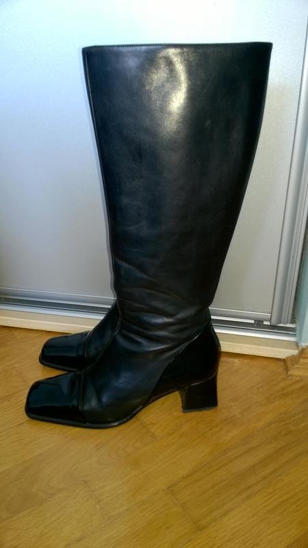 Damen Bally Stiefel Schwarz Leder 38.5