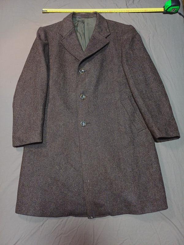 Мужской Vintage Duquenne Пальто Бордовый Шерсть 38