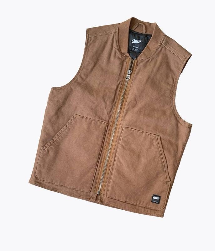 Herren Pull&Bear Weste Khaki Baumwolle 36 / S / 44