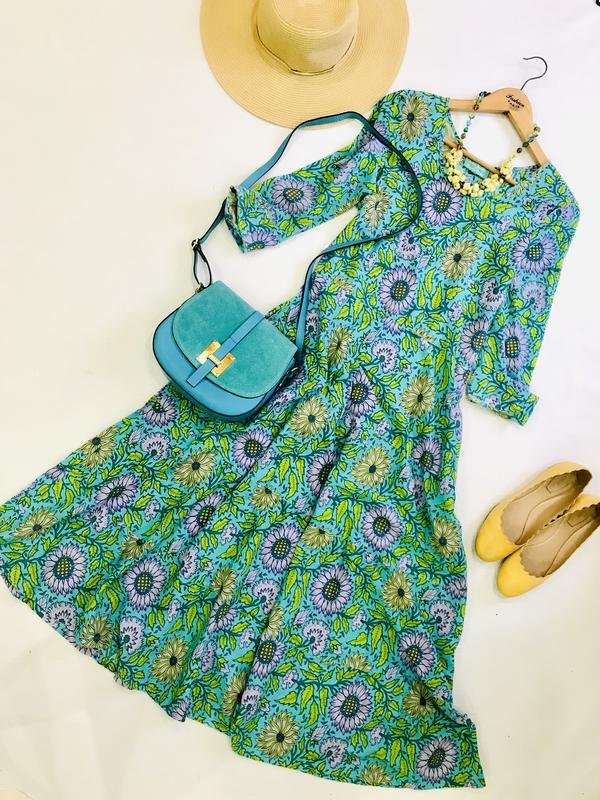 Женское Sartoria Italiana Платье Бирюзовое Деним