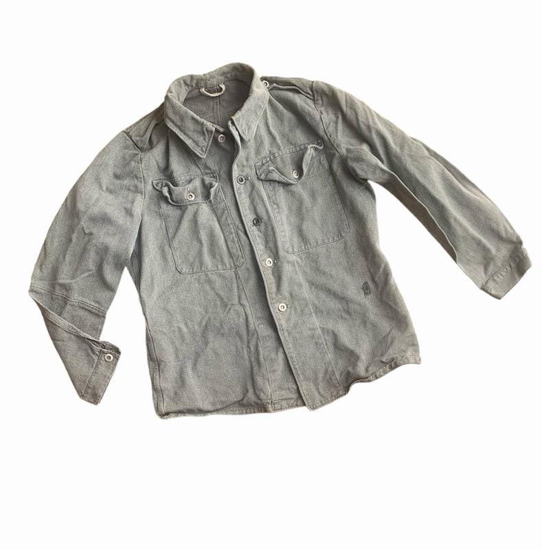 Мужской Военный Куртка Серый Хлопок 36 / S / 44