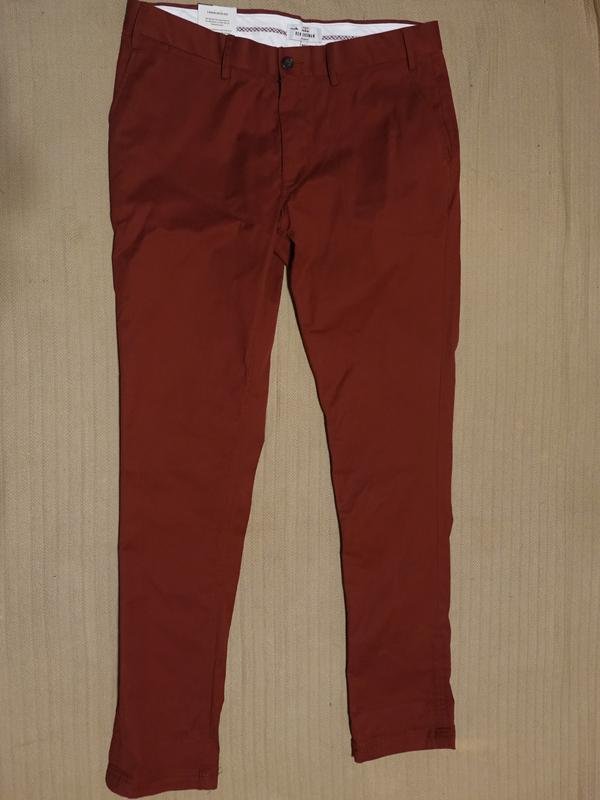 Homme Ben Sherman Pantalons Bourgogne Coton 38 /