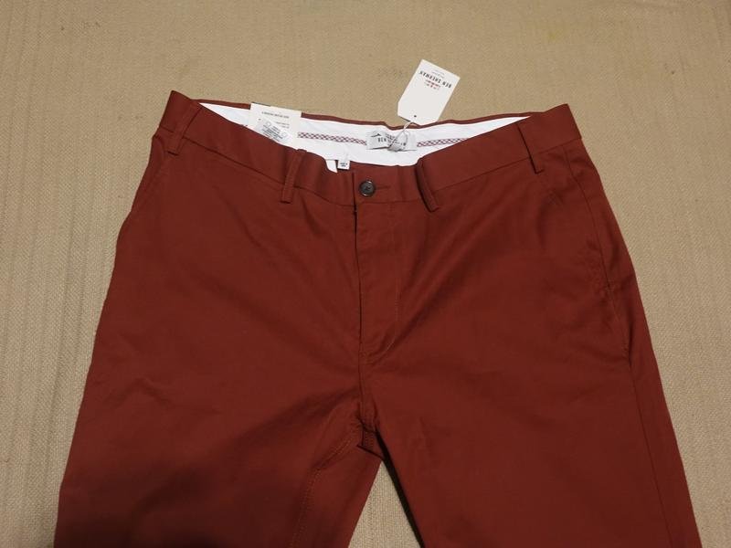 Homme Ben Sherman Pantalons Bourgogne Coton 38 /