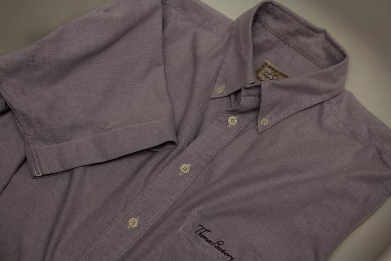 Herren Burberry Hemd Flieder Baumwolle 40 /L / 48
