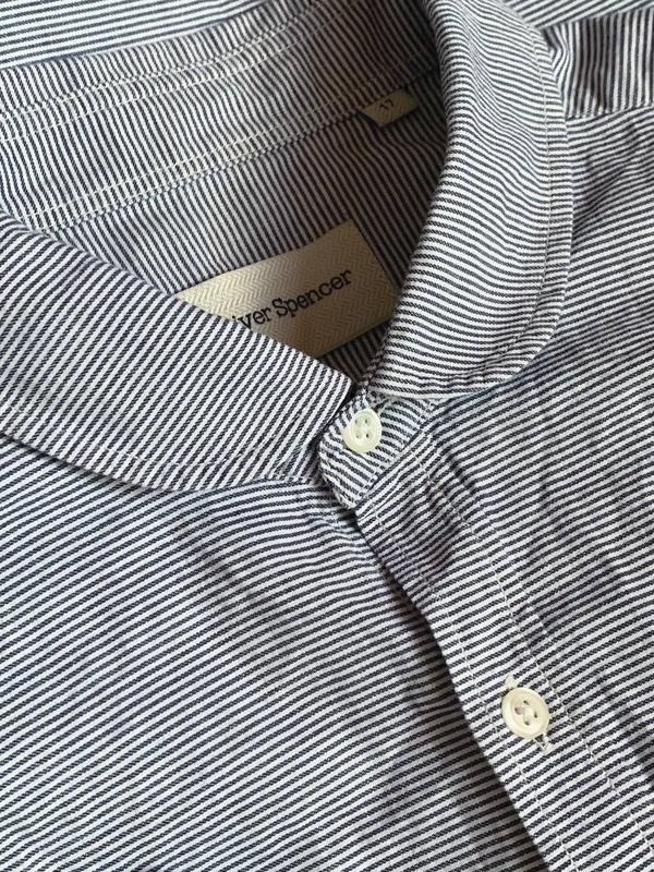 Men Oliver Spencer Shirt Grey Cotton 40 /L / 48