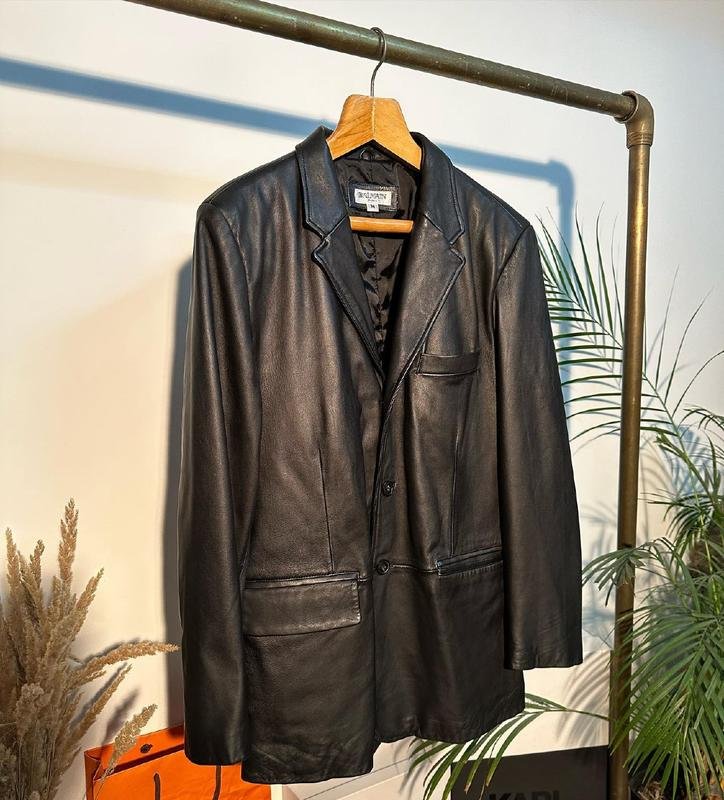 Women Balmain Jacket Black Leather 40 / L / 48