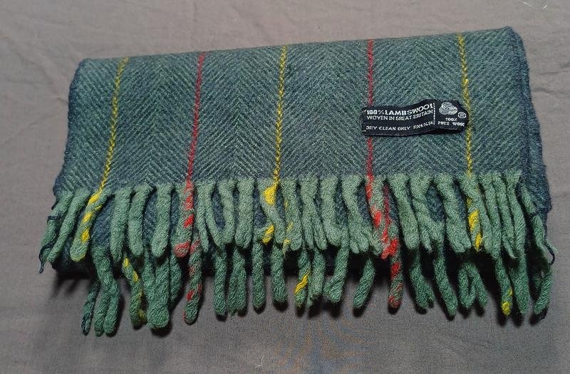 Унисекс Шарф Зелёный Шерсть