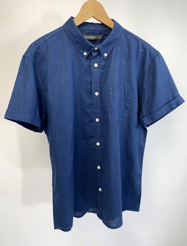 Homme French Connection Chemise Bleu Marine 42 /