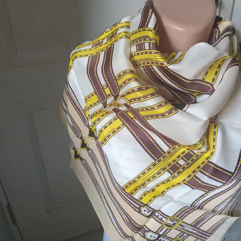 Unisex Celine Sciarpa Bianca Seta