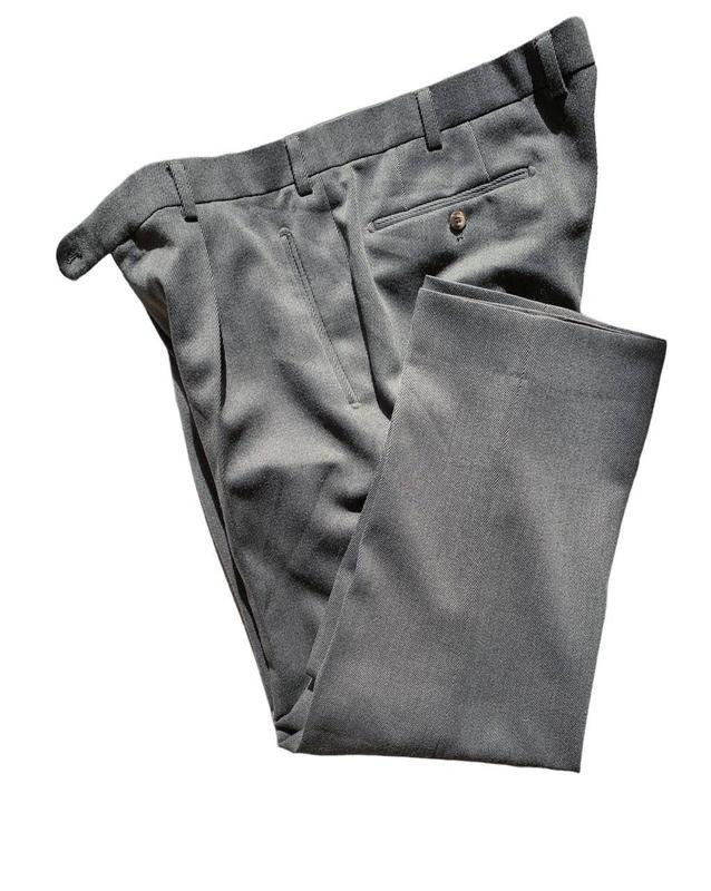 Homme Hiltl Pantalons Gris Laine 40 / XXL / 54