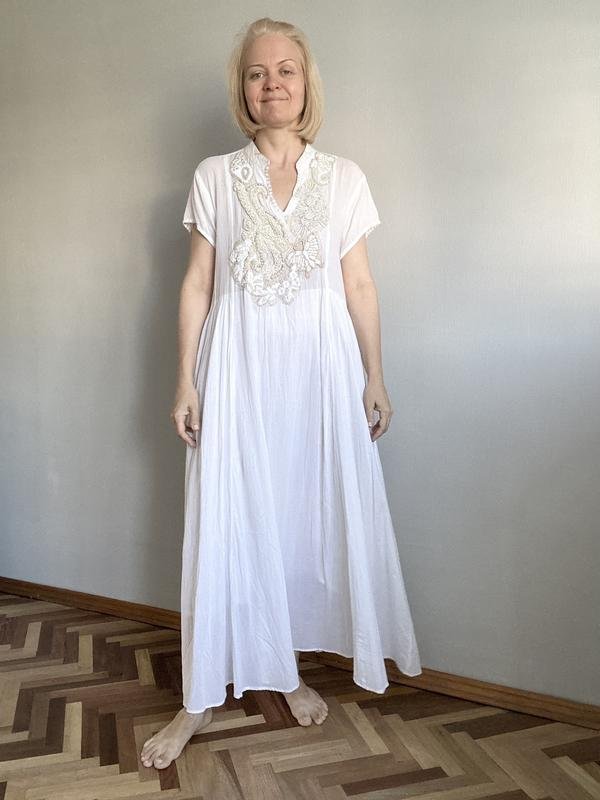 Женский Massimo Dutti Платье Белый Хлопок 40