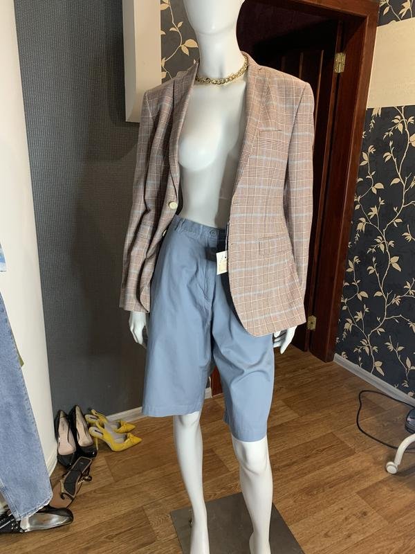Damen Laura Ashley Shorts Grau Baumwolle 40 / L /