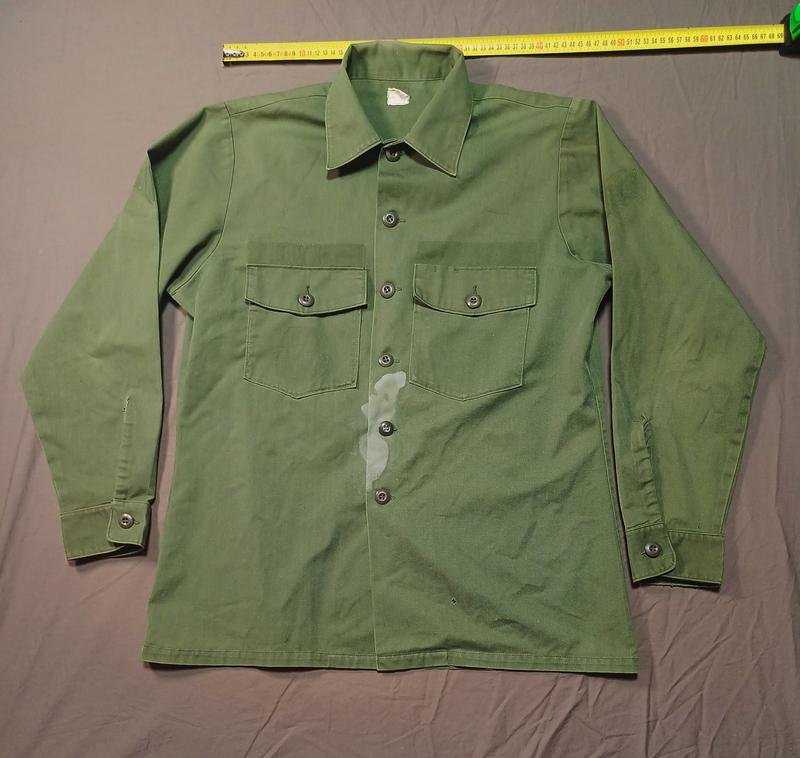 Men Shirt Khaki Cotton 40 /L / 48