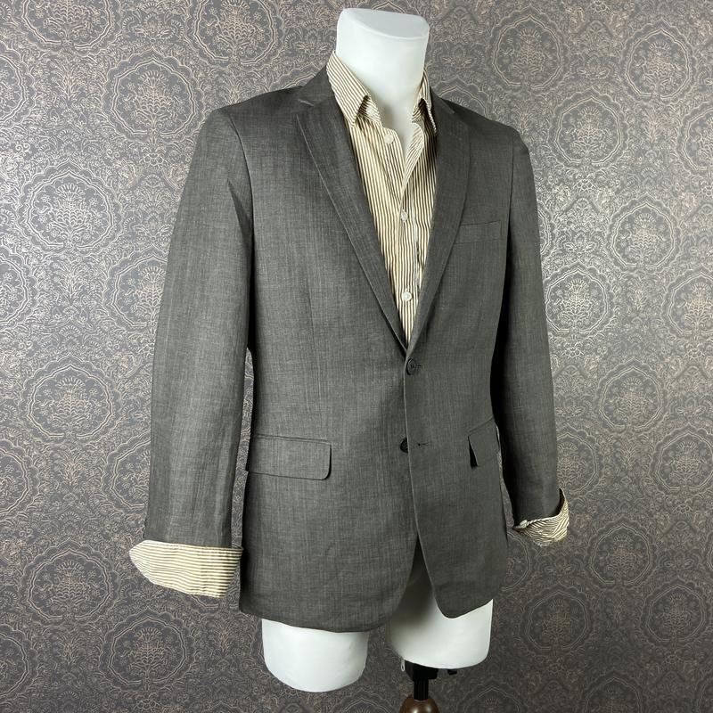 Homme H&M Blazer Gris Lin 36 / S / 44
