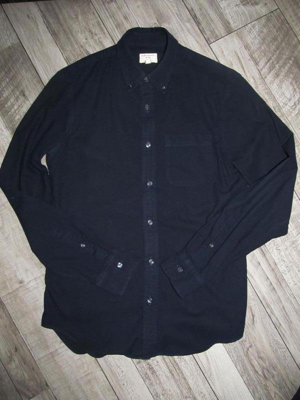 Uomo Club Monaco Camicia Blu Navy Velluto 34 / XS